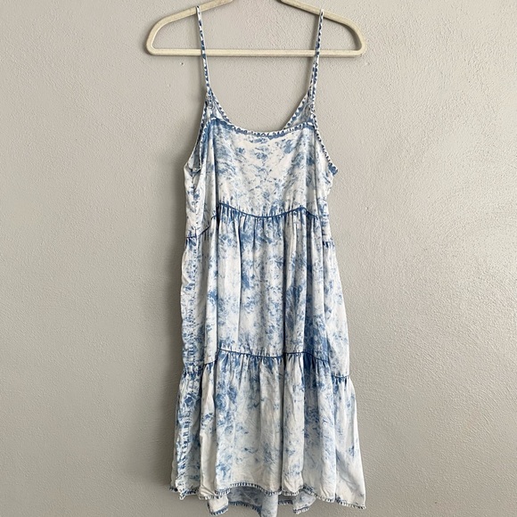 Thread & Supply Dress Size Small Blue Tie Dye Denim Lightweight Sleeveless Tank - Picture 6 of 9